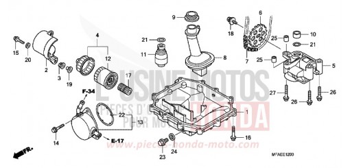 OIL PAN/OIL PUMP CBF1000AA de 2010